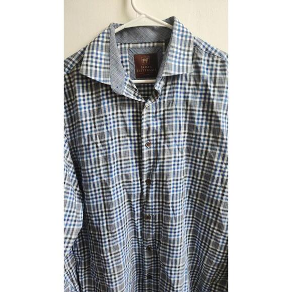 James Tattersall Shirt Mens Large Plaid Button Down Long Sleeve Classic Dress Sh - Picture 2 of 5